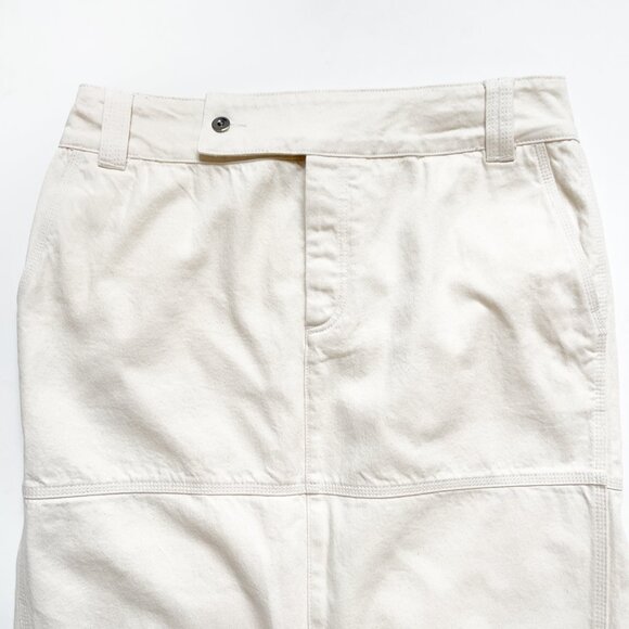 Helsa Maxi Skirt Cotton Denim Ecru Size XL NEW NWT - Picture 4 of 12